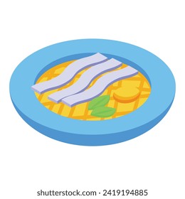 Arabian food icon isometric vector. Center event. Tour center center