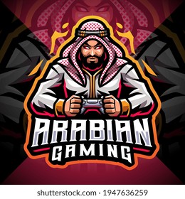 Arabian gaming esport mascot logo design