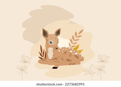 Arabian gazelle with simple background