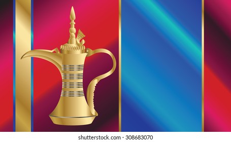 Arabian Golden Tea And Coffee Pot