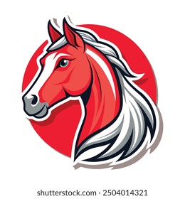 Arabian Horse full body sticker vector illustration design