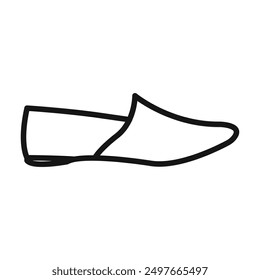 Arabian khussa icon Black line art vector