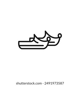 Arabian khussa logo sign vector outline
