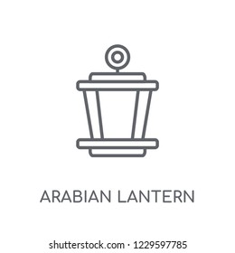 Arabian Lantern linear icon. Modern outline Arabian Lantern logo concept on white background from Religion-2 collection. Suitable for use on web apps, mobile apps and print media.