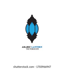 Arabianische Laterne für Rmadan Icon flach Stil. Einzeln auf weißem Hintergrund.  Illustration.