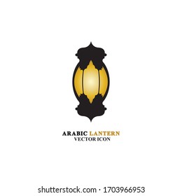 Linterna árabe para el estilo de Icono de ramadán. Aislado sobre fondo blanco.ilustración.