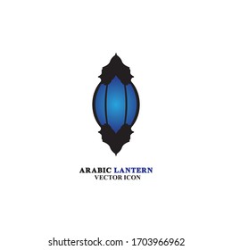 Arabian lantern for ramadan icon flat style. Isolated on white background. illustration.