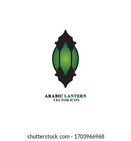Arabian lantern for ramadan icon flat style. Isolated on white background. illustration.