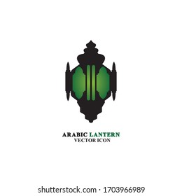 Arabian lantern for ramadan icon flat style. Isolated on white background. illustration.