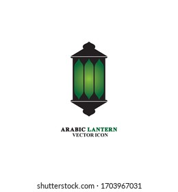Arabian lantern for ramadan icon flat style. Isolated on white background. illustration.