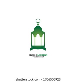 Arabian lantern for ramadan icon flat style. Isolated on white background. illustration.