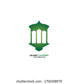 Arabian lantern for ramadan icon flat style. Isolated on white background. illustration.