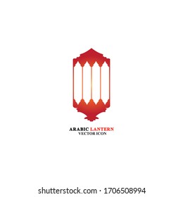 Arabian lantern for ramadan icon flat style. Isolated on white background. illustration.