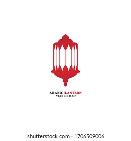 Arabian lantern for ramadan icon flat style. Isolated on white background. illustration.