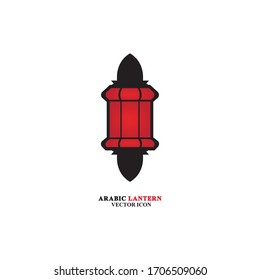 Linterna árabe para el estilo de Icono de ramadán. Aislado sobre fondo blanco.ilustración.