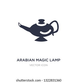 arabian magic lamp icon on white background. Simple element illustration from Religion concept. arabian magic lamp sign icon symbol design.