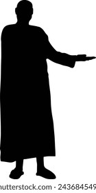 Arabian man in different mood silhouette or vector file 