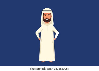 arabian man with white thobe