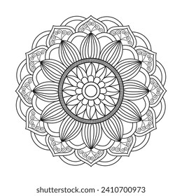 Arabian mandala coloring book page