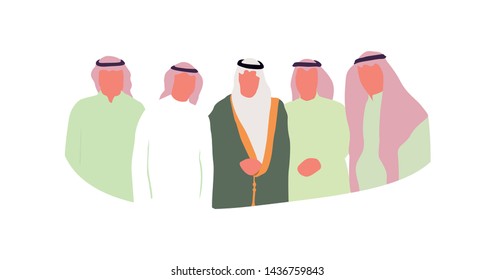 Arabian men isolated illustration - Vector