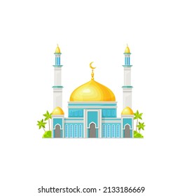 Arabian Mosque Crescent Golden Dome Islam Stock Vector (Royalty Free ...