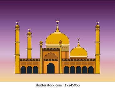 Arabian mosque. (This EPS-file has a JPEG-copy in my portfolio).