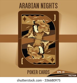 Arabian Nights - Poker Cards - JACK OF DIAMONDS