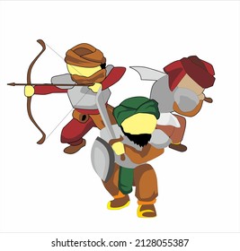 arabischer Palastwächter-Ritter-Vektorgrafik