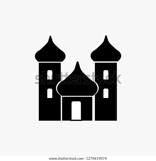 アラビアの宮殿のベクター画像アイコン 単純な固体アイコン モスクのシンボル ロゴイラスト のベクター画像素材 ロイヤリティフリー