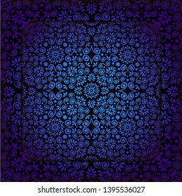 Arabian pattern background, blue ornament