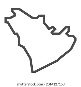 Arabian Peninsula, Square Line Vector Icon