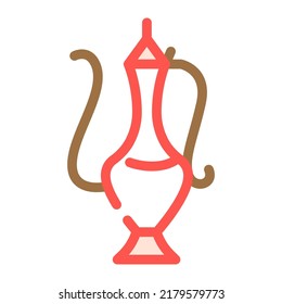vector de icono de color de la olla arabia. signo de la olla arabia. ilustración de símbolo aislado