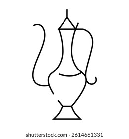 arabian pot line icon vector. arabian pot sign. isolated contour symbol black illustration