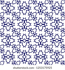 Arabian seamless pattern vector. Geometric abstract background with rhombus lines.