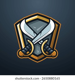 Arabian Sword Illustration for Logo Template and Sticker.