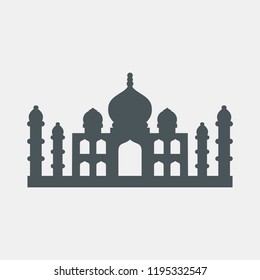 Arabian Taj Mahal palace quality vector illustration cut