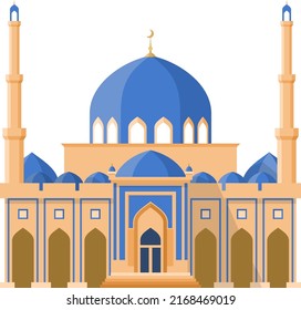 Arabian temple icon. Islamic building. Eastern architecture