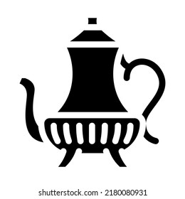 arabian vessel glyph icon vector. arabian vessel sign. isolated symbol illustration