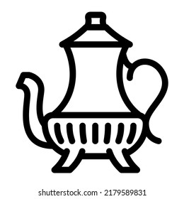 vector de icono de la línea de buques arabia. signo de buque arabio. símbolo de contorno aislado ilustración negra
