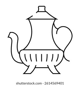 arabian vessel line icon vector. arabian vessel sign. isolated contour symbol black illustration
