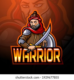 Arabian warrior esport logo mascot design