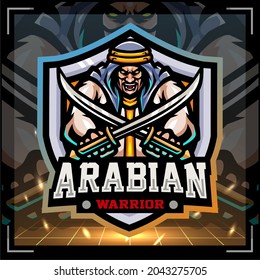 Arabian warrior mascot. esport logo design