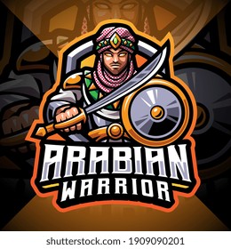 Arabian warriors esport mascot logo design