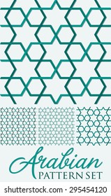 Arabian weave pattern set, aqua