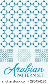 Arabian weave pattern set, blue
