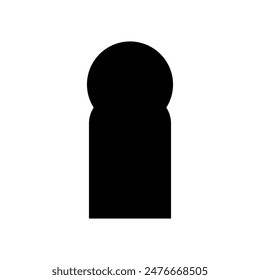 Vector de iconos de ventana árabe. Signo de ilustración de ventana. Símbolo o logotipo de estilo árabe.