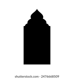Arabian window icon vector. Window illustration sign. Arabic style symbol or logo.