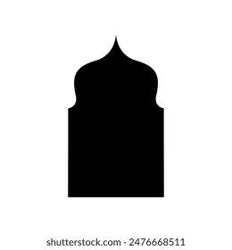 Arabian window icon vector. Window illustration sign. Arabic style symbol or logo.
