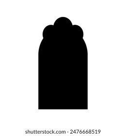 Arabian window icon vector. Window illustration sign. Arabic style symbol or logo.