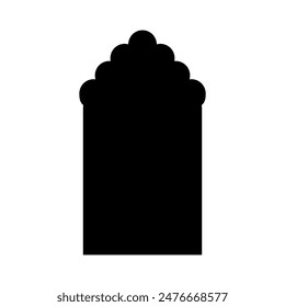 Arabian window icon vector. Window illustration sign. Arabic style symbol or logo.